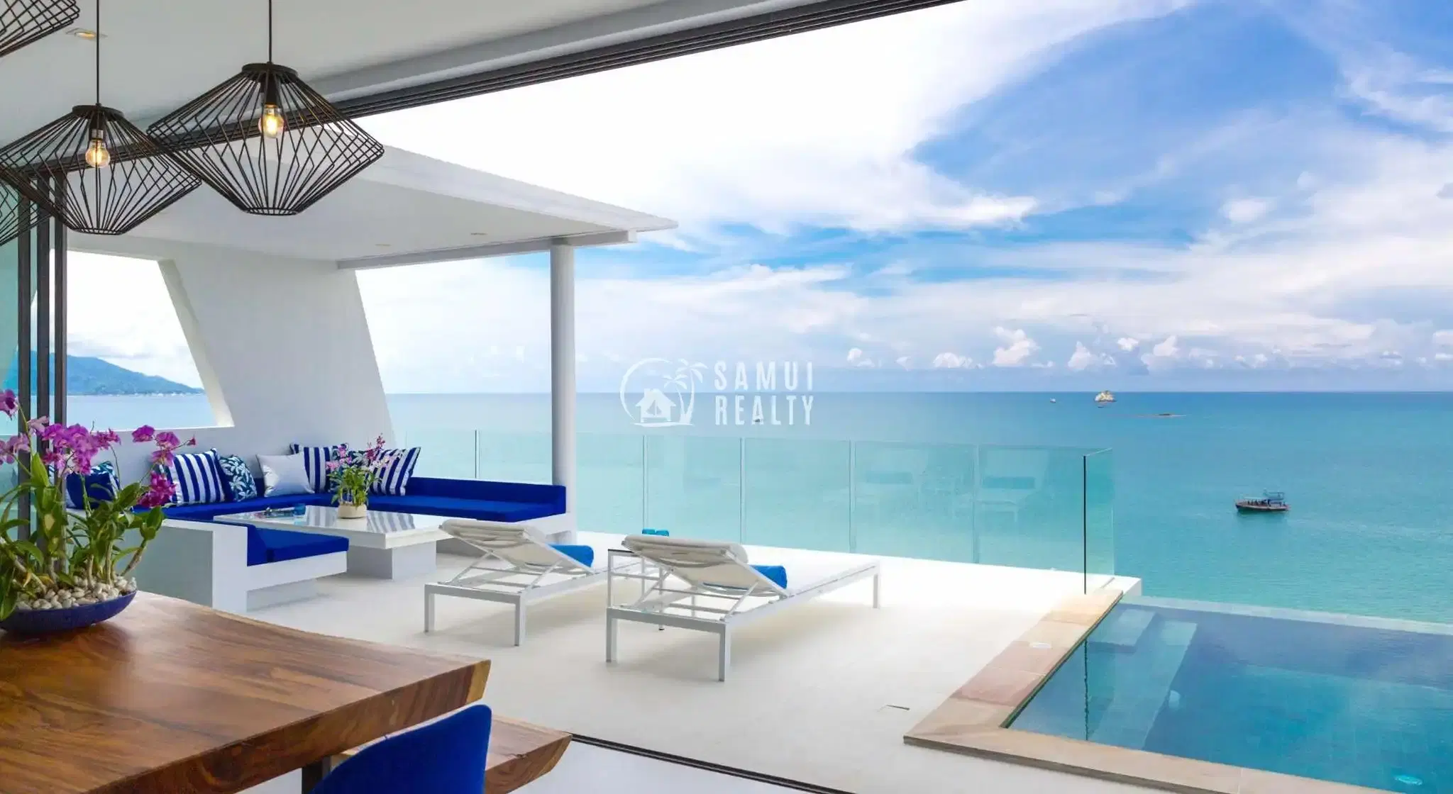 Exquisite 3-Bedroom Beachside Villa with Private Beach Access in Plai Laem