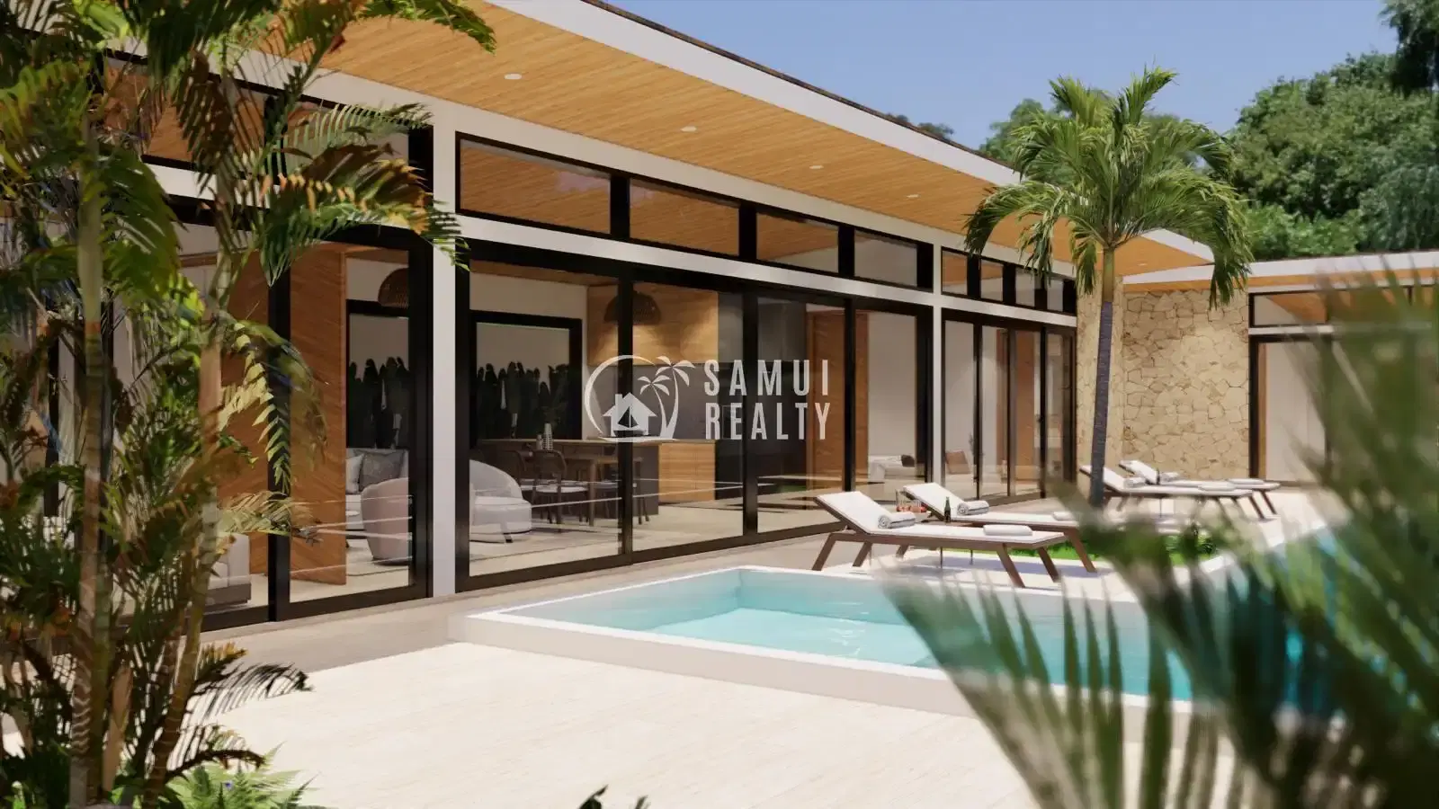 Luxurious Tropical Oasis in Bophut – Modern 3-Bedroom Villa with Private Pool and Garden