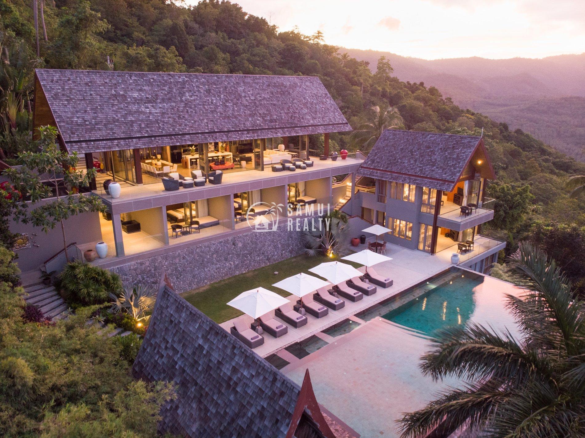 Luxurious Hillside Escape: Breathtaking 6-Bedroom Villa with Infinity Pool & Panoramic Sea Views