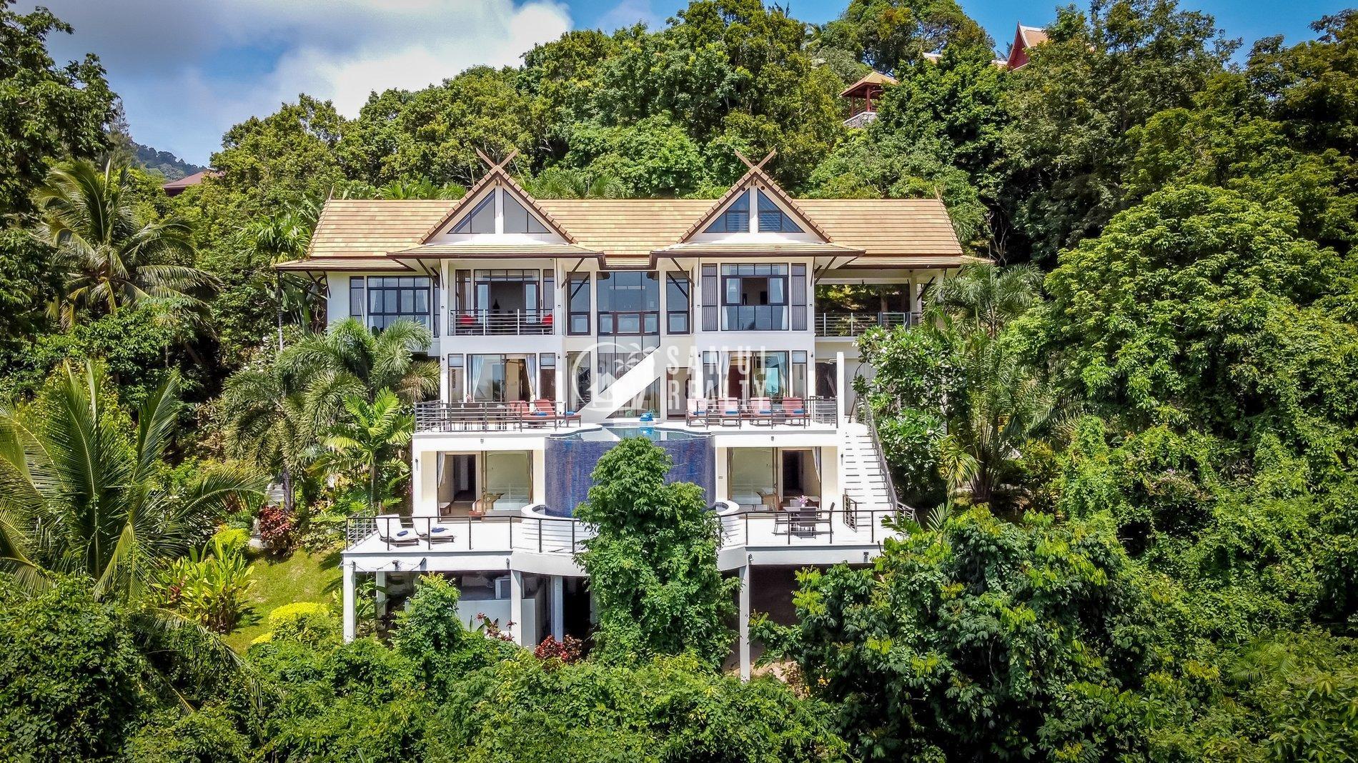 Luxury Oasis with Panoramic Ocean Views in Maenam