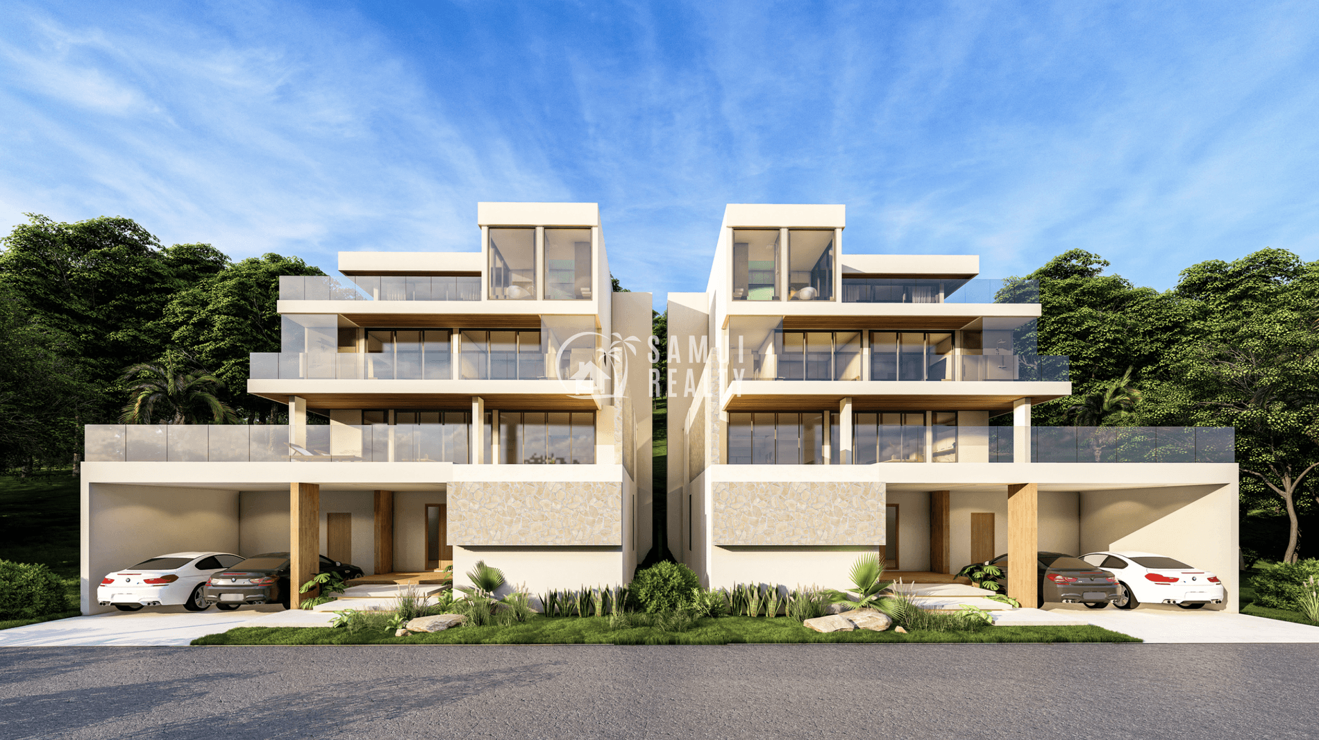 Skyline Serenity: Luxury 3-Level Villa with Infinity Views in Maenam