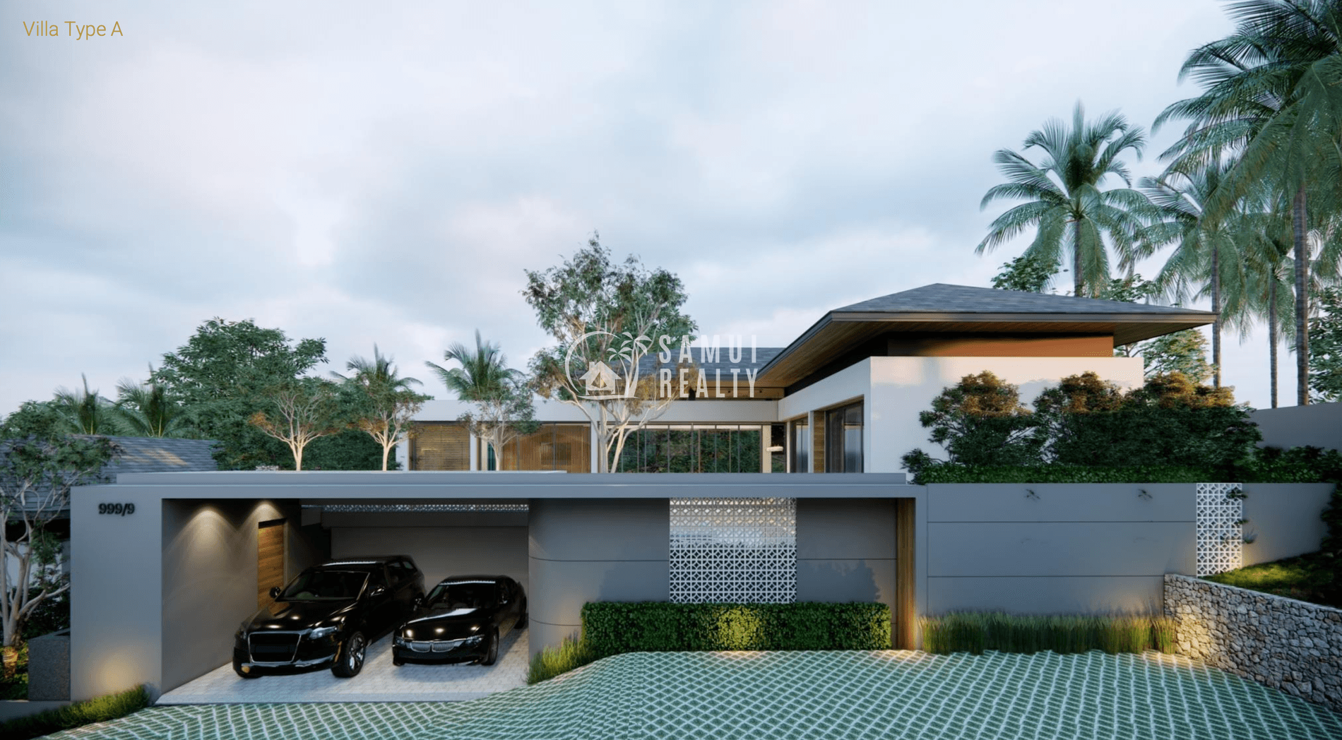 Luxurious Modern Villa with Cascading Pool in Peaceful Maenam