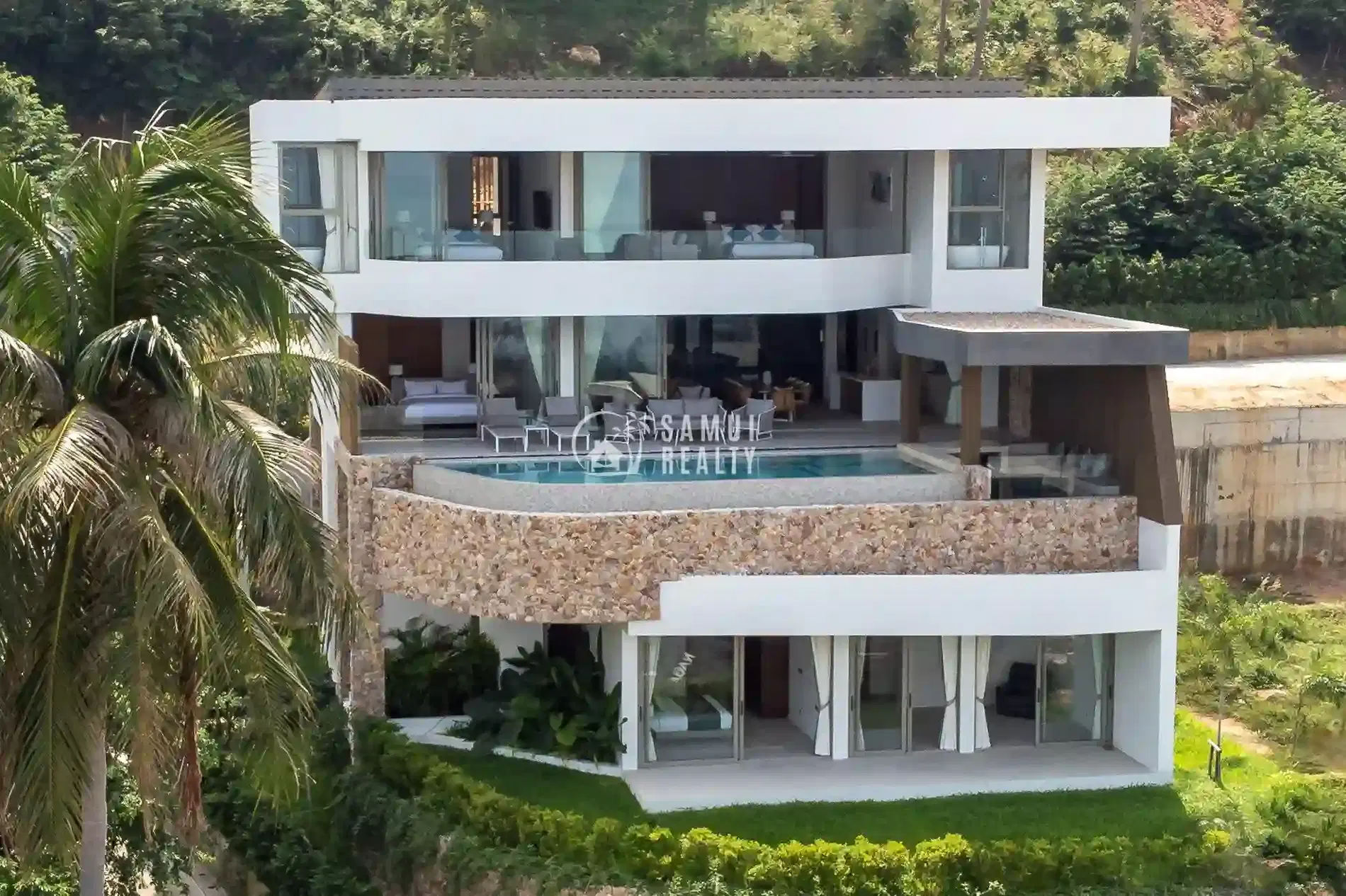 Oceanview Elegance: A Modern 4-Bed Pool Villa in Bang Por, Koh Samui