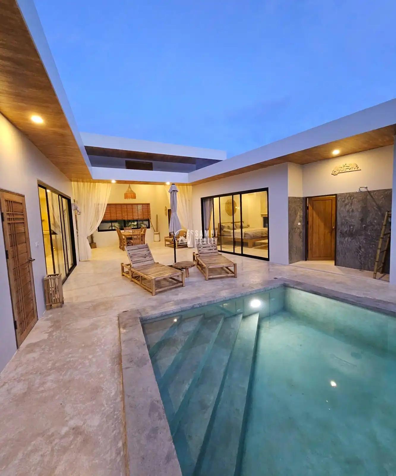 Lamai 3-Bed Villa: Modern Thai Elegance with Poolside Living