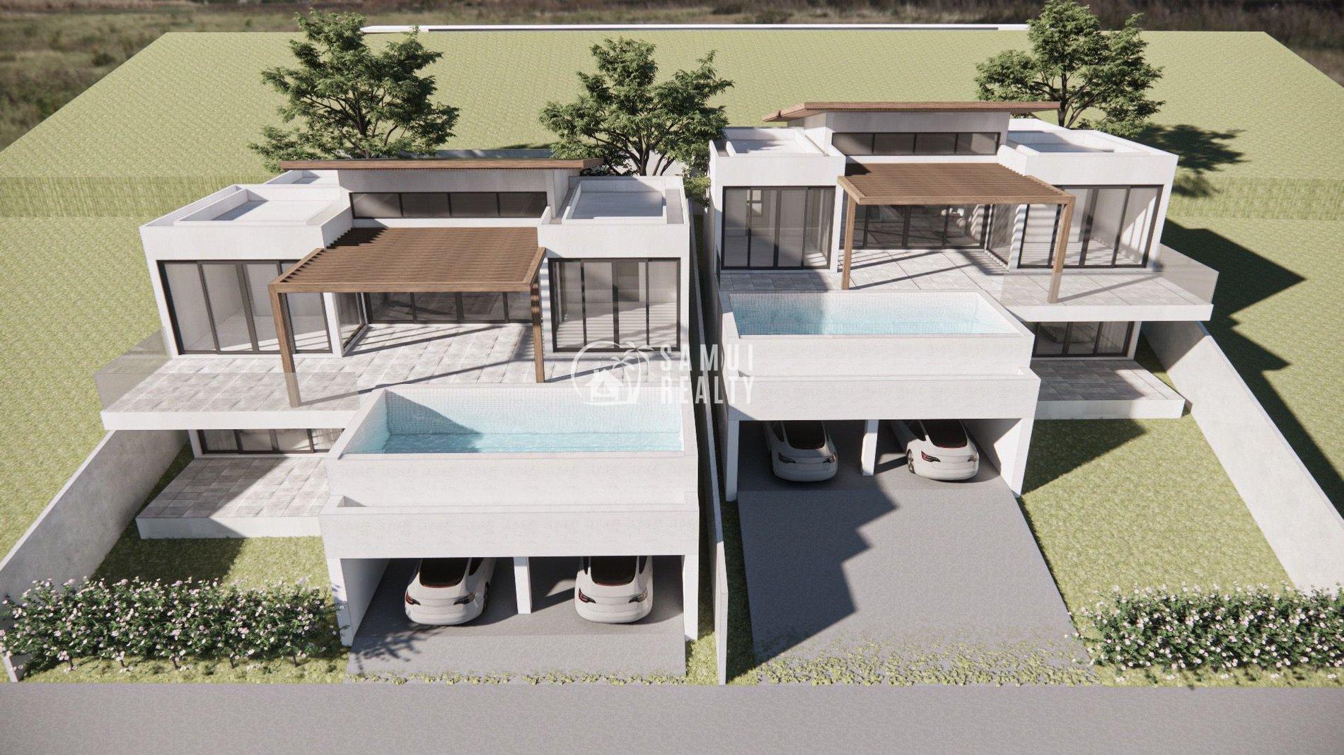 Contemporary 4‑Bedroom Pool Villa with Mountain Views in Maenam, Koh Samui