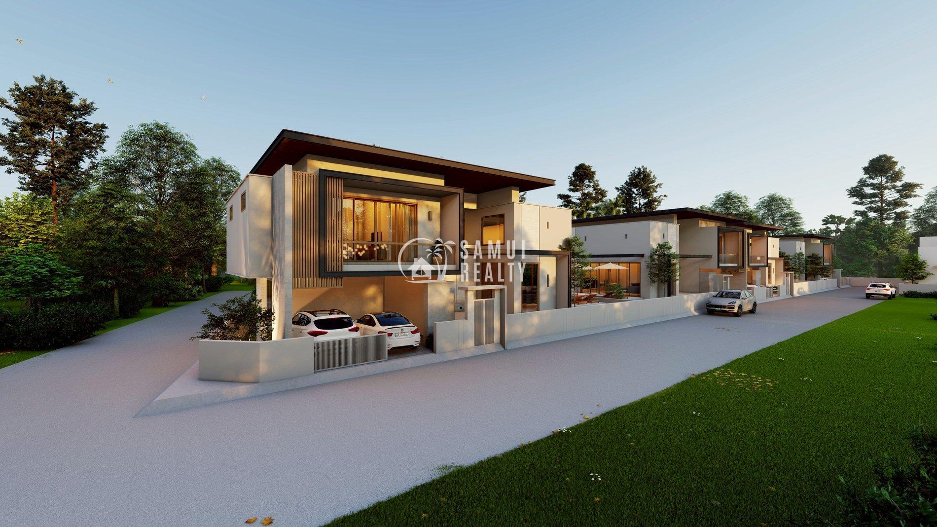 Contemporary 3BR Pool Villas in Maenam