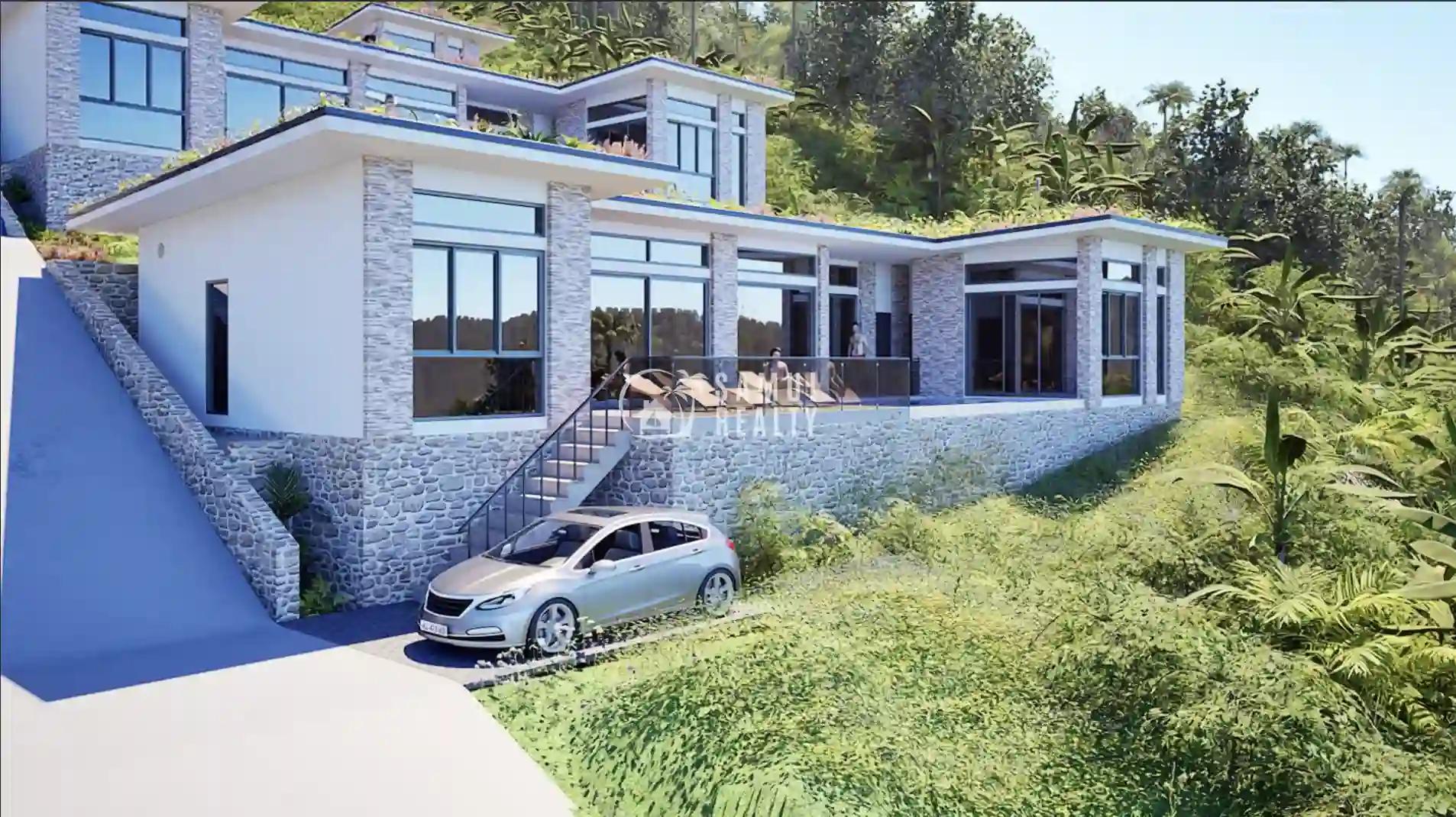 Eco-Roofed Modern Villas in Lush Lamai Hills