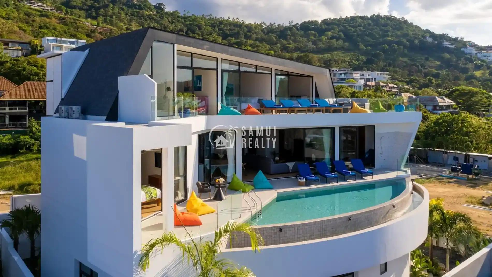 Stylish 5-Bedroom Sea View Thai Villa in Bophut, Koh Samui